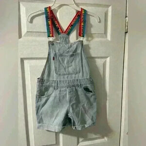 LEVIS Rainbow Shortall Girls shorts overalls- Size 12 Regular - B44